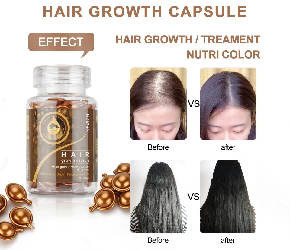 Sevich Hair Oil Capsule Set with Nine Cosmetic Hair Care Option Labels, Three-Piece Set Reference for Conditioning Routines and Soft, Shiny Hair Styling