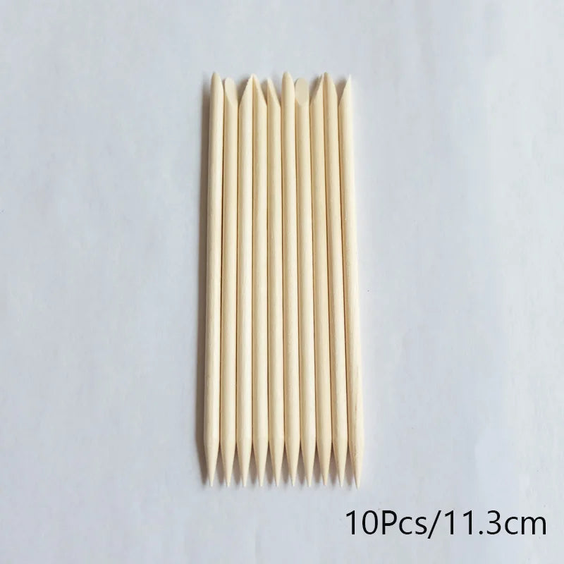 Wooden Cuticle Pusher Sticks by Lurayee, 7.5 to 15cm Length Options for Nail Art Detailing, Rhinestone Placement and Manicure Sticker Application