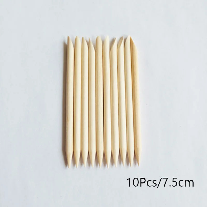 Wooden Cuticle Pusher Sticks by Lurayee, 7.5 to 15cm Length Options for Nail Art Detailing, Rhinestone Placement and Manicure Sticker Application