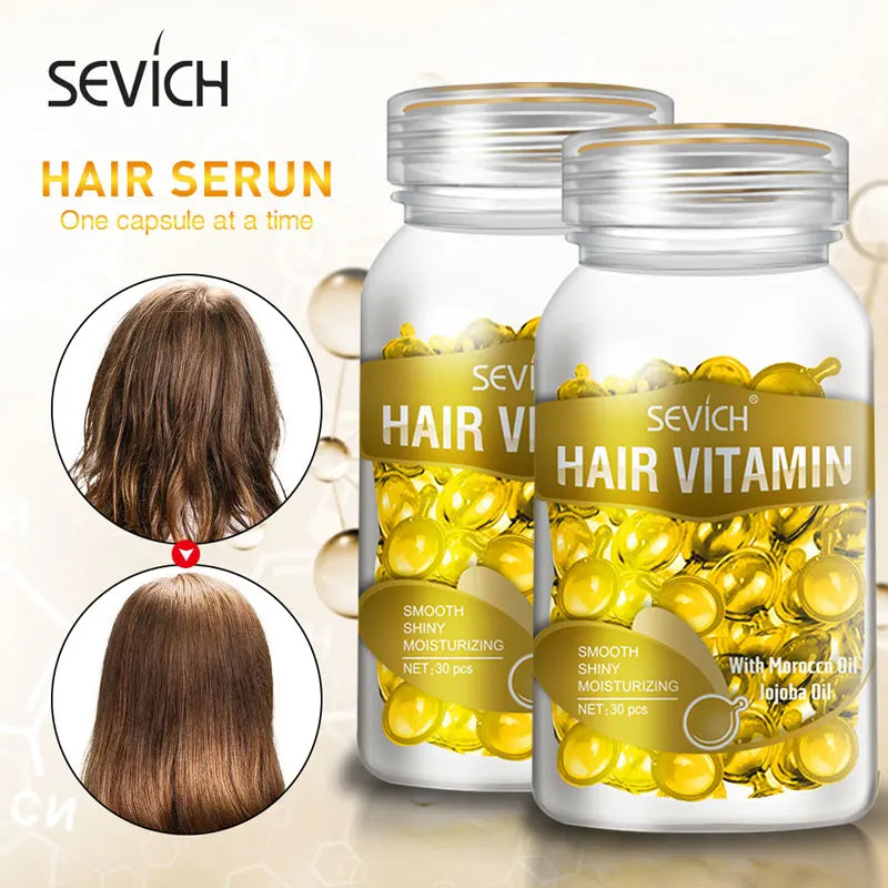 Sevich Hair Oil Capsule Set with Nine Cosmetic Hair Care Option Labels, Three-Piece Set Reference for Conditioning Routines and Soft, Shiny Hair Styling