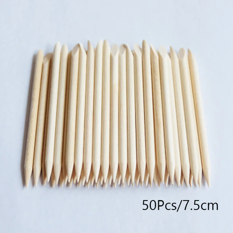 Wooden Cuticle Pusher Sticks by Lurayee, 7.5 to 15cm Length Options for Nail Art Detailing, Rhinestone Placement and Manicure Sticker Application