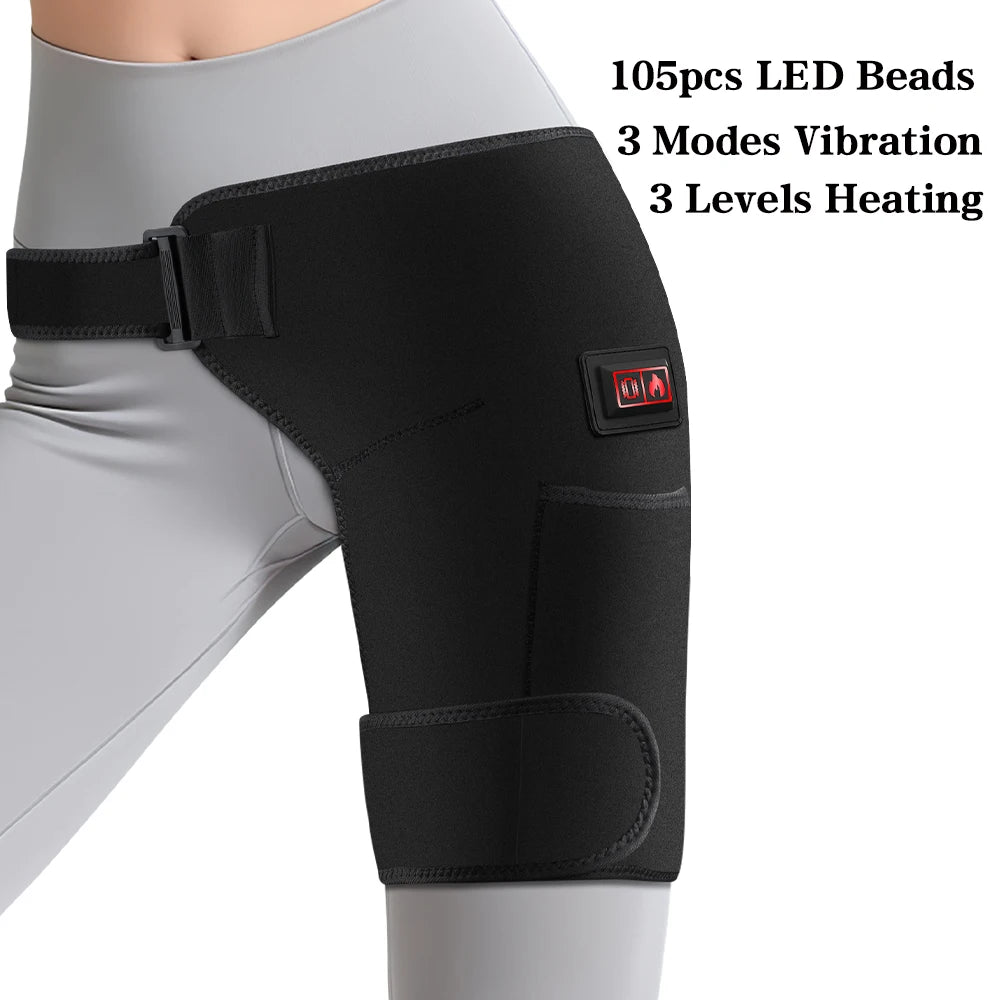 Wearable Red Light Heating Wrap Options for Wrist, Neck, Ankle and Hip, Adjustable Warmth with Model-Specific LED, Vibration and Power Features