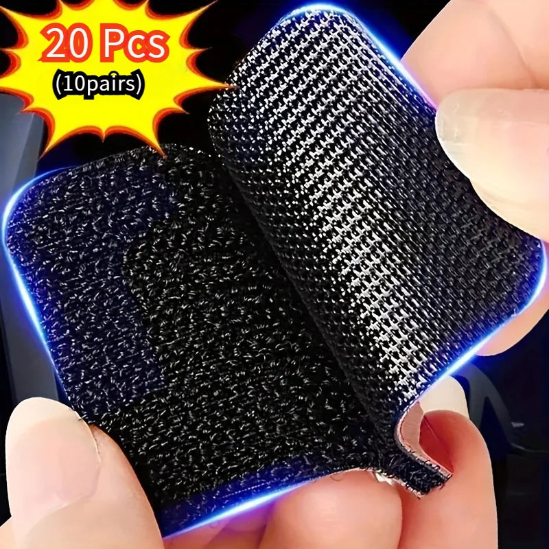 Car Mat Fixing Stickers, 20-Piece 10-Pair Double-Sided Adhesive Set with Listed 5 x 5 cm Size for Compatible Vehicle Mats and Household Surface Projects
