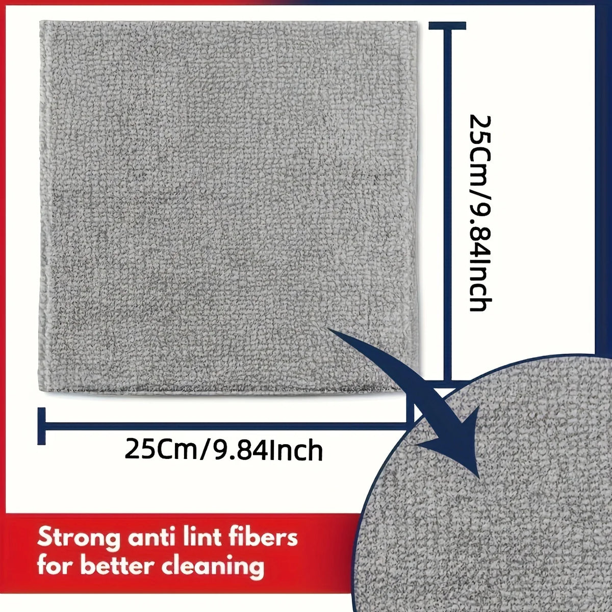 Grey and Black Microfiber Cleaning Cloths, Reusable Wiping Towels with Color-Specific Pack Sizes and 25 x 25cm Black Options for Car Windows and Home Cleanup