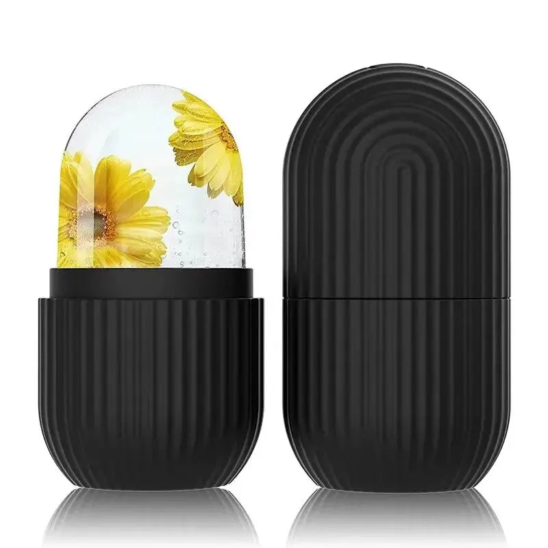 Facial Ice Massage Capsule with Listed Silicone Mold Design, Single Beauty Tool in Eight Color Options for Adult At-Home Cooling Self-Care Routines