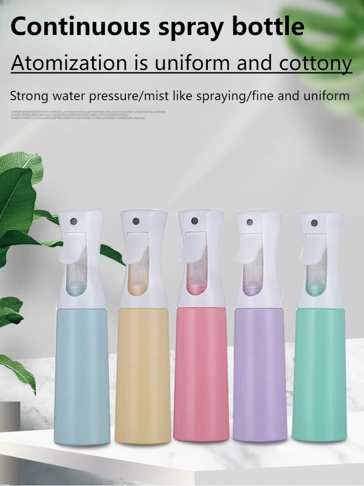 Fine Mist Hair Spray Bottle with Refillable Continuous Spray Design, 200ml, 300ml and 500ml Options for Salon Styling, Daily Hair Dampening and Garden Use