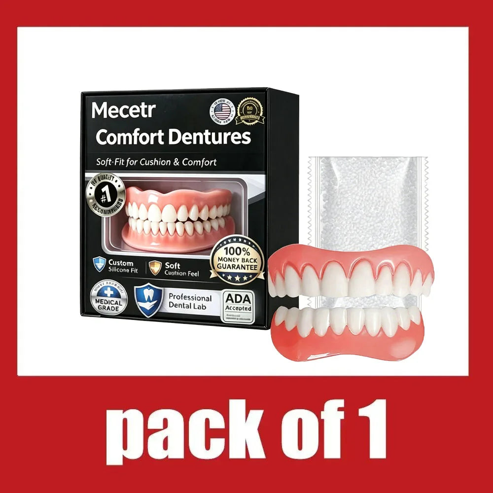 Full Set Denture-Style False Teeth with Upper and Lower Silicone References, One-Box Option for Adults Requiring Professional Dental Fit Review