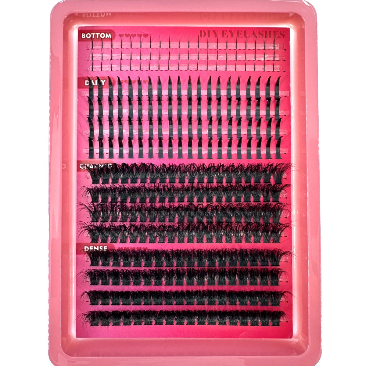 Multi-Row Lash Clusters and Spikes with Manga Style Options, 14, 15, 16 and 30-Row Labels Across 22 Selections for Adult Creative Eye Makeup Looks