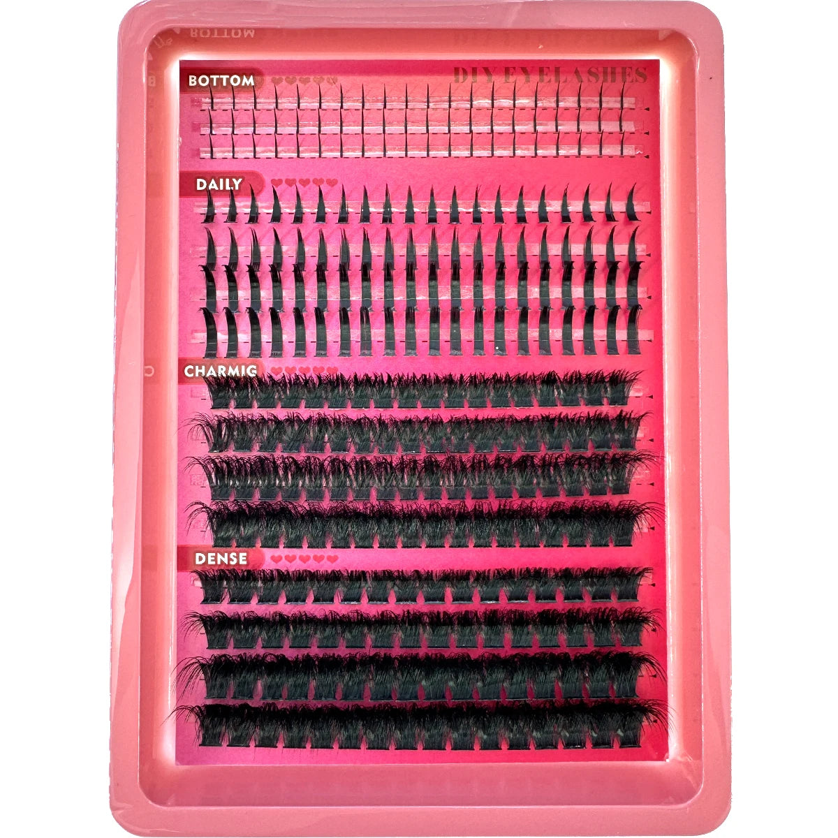 Multi-Row Lash Clusters and Spikes with Manga Style Options, 14, 15, 16 and 30-Row Labels Across 22 Selections for Adult Creative Eye Makeup Looks