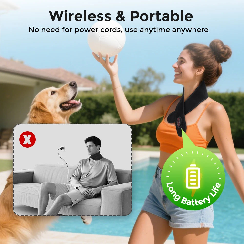 Wearable Red Light Heating Wrap Options for Wrist, Neck, Ankle and Hip, Adjustable Warmth with Model-Specific LED, Vibration and Power Features