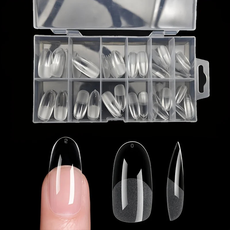 120-Piece Full Cover Nail Tips with Nine Selectable Style Labels, False Nail Extension Tips for Adult DIY Manicure Planning, Nail Art Practice and Custom Looks