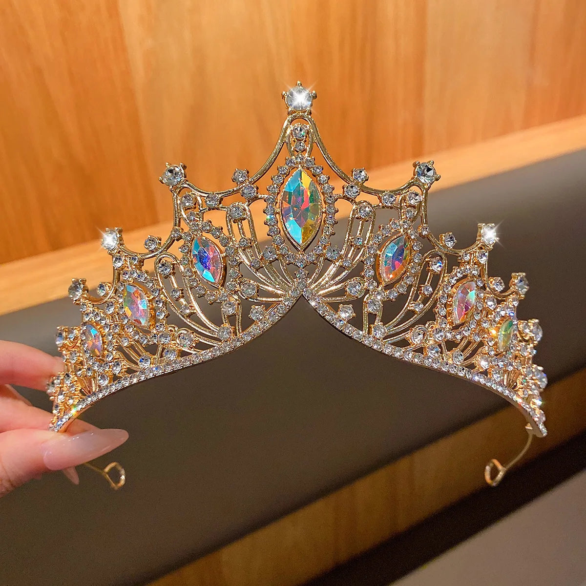 Birthday Crown Headband, Single-Piece Large Crown Hair Accessory with Eleven Style Options for Party Outfits, Celebration Photos and Stage Performances