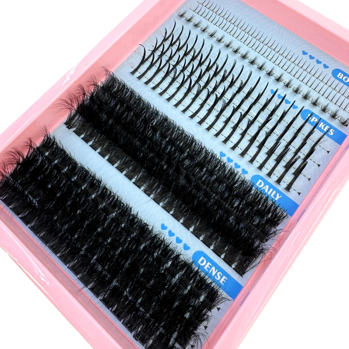 Multi-Row Lash Clusters and Spikes with Manga Style Options, 14, 15, 16 and 30-Row Labels Across 22 Selections for Adult Creative Eye Makeup Looks
