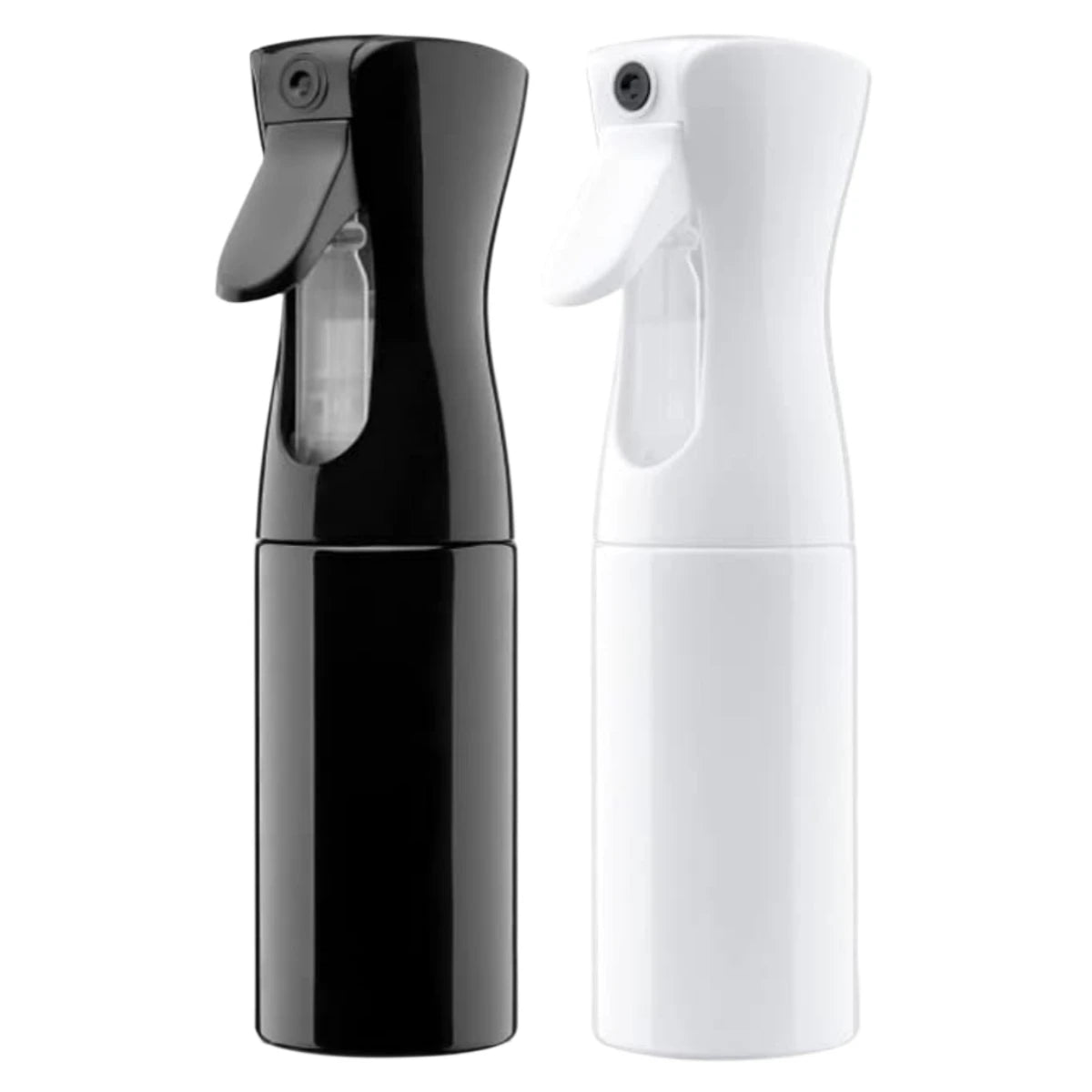 Hairdressing Spray Bottle 200ml, Refillable PET Continuous Fine Mist Water Sprayer in Black or White for Barber, Salon and At-Home Hair Styling
