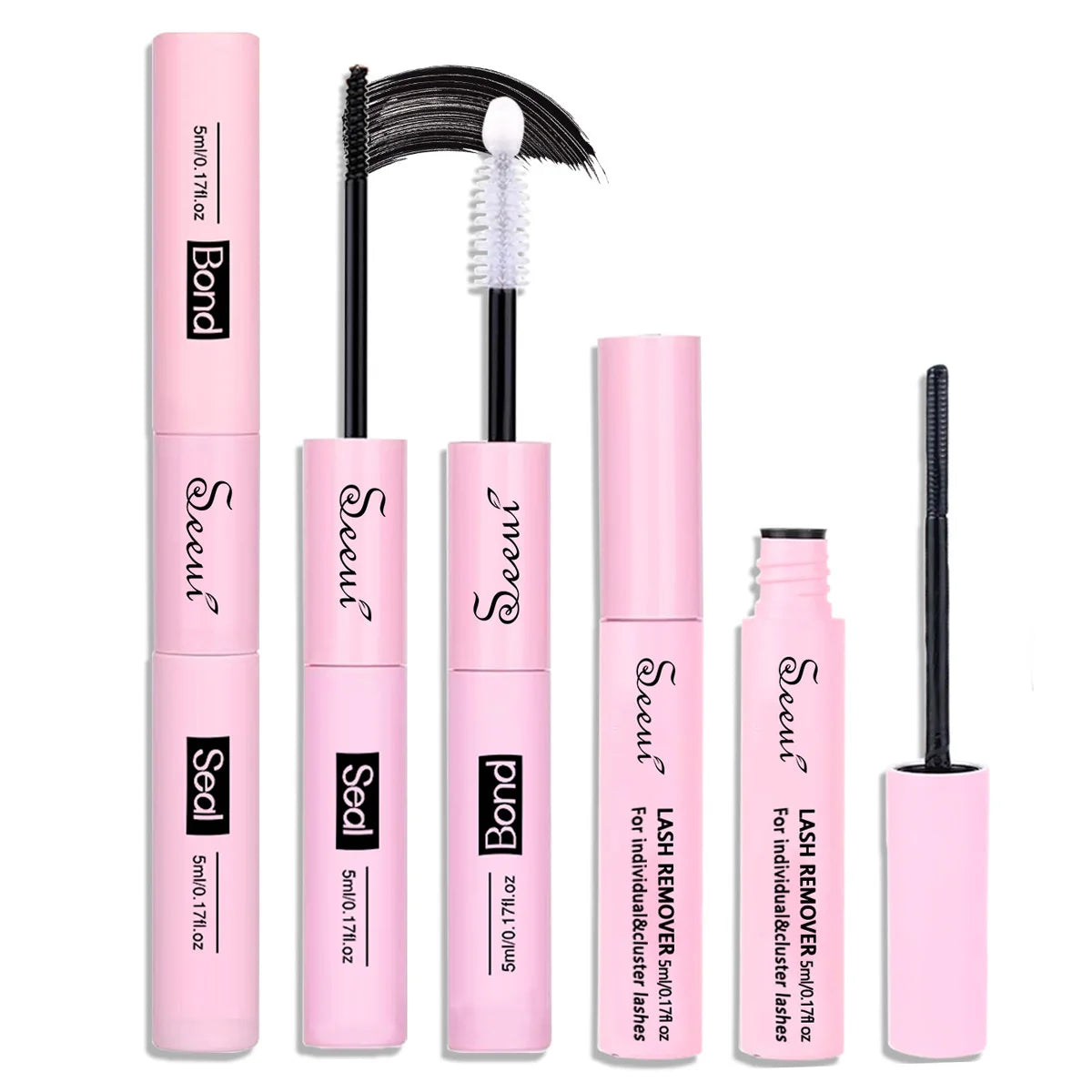 SEEUI Lash Bond and Seal with Glue, Remover and Application Tool Options, DIY Eyelash Adhesive Selection for Adult False Lash Makeup and Beauty Routines