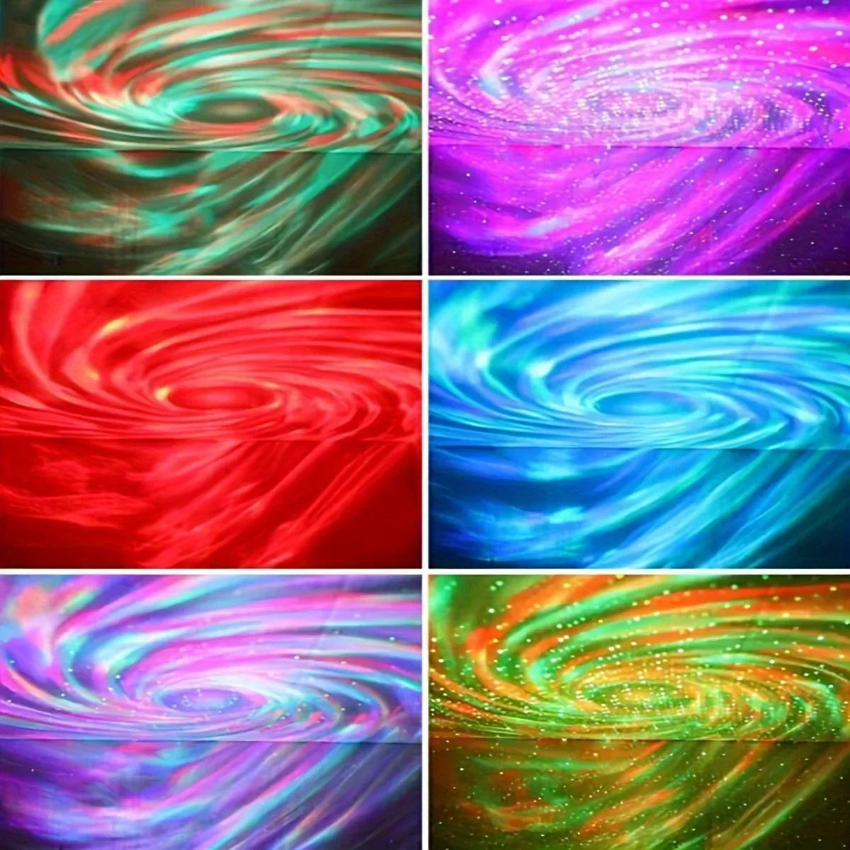 USB Galaxy Projector Light with Starry Sky, Aurora, Water Wave or Crystal Style Options, Decorative Bedroom and Party Lighting with Select Remote Versions
