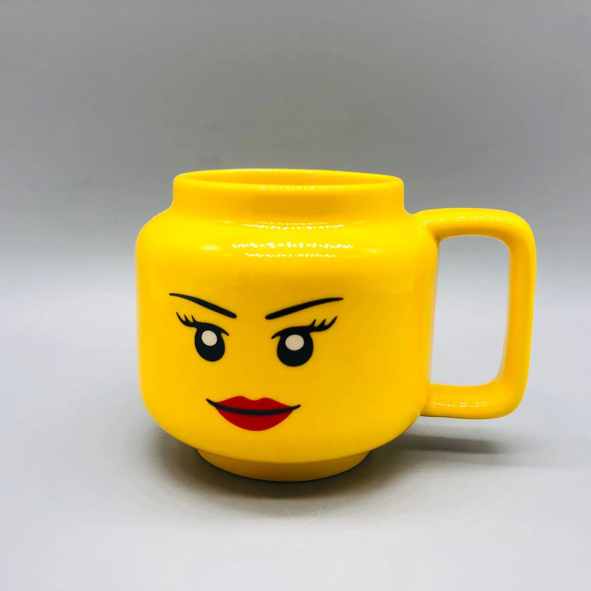 Impish Expression Mug in Porcelain, Single 250ml Cartoon Coffee, Tea and Milk Cup with A-G Design Options and Foam-Lined Box for Friends and Family Gifts