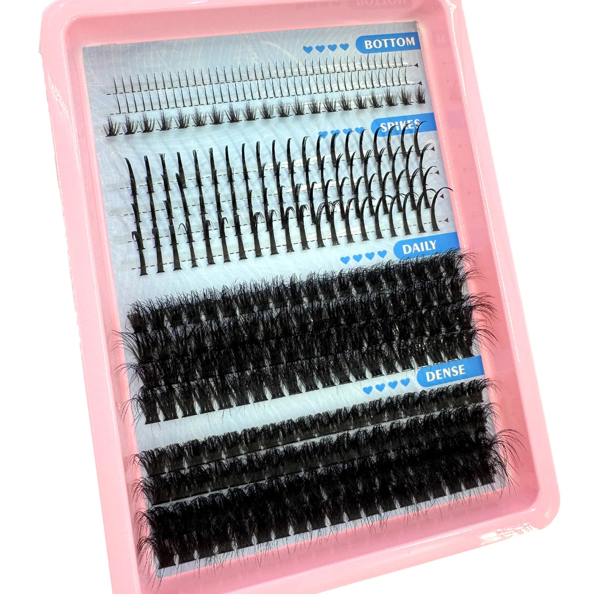 Multi-Row Lash Clusters and Spikes with Manga Style Options, 14, 15, 16 and 30-Row Labels Across 22 Selections for Adult Creative Eye Makeup Looks