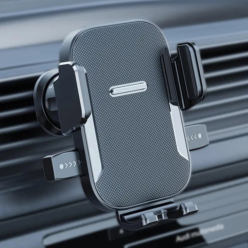 Air Vent Car Phone Holder, Black Foldable and Rotatable Mounting Bracket for Compatible Smartphones, In-Car Navigation Screen Positioning Accessory