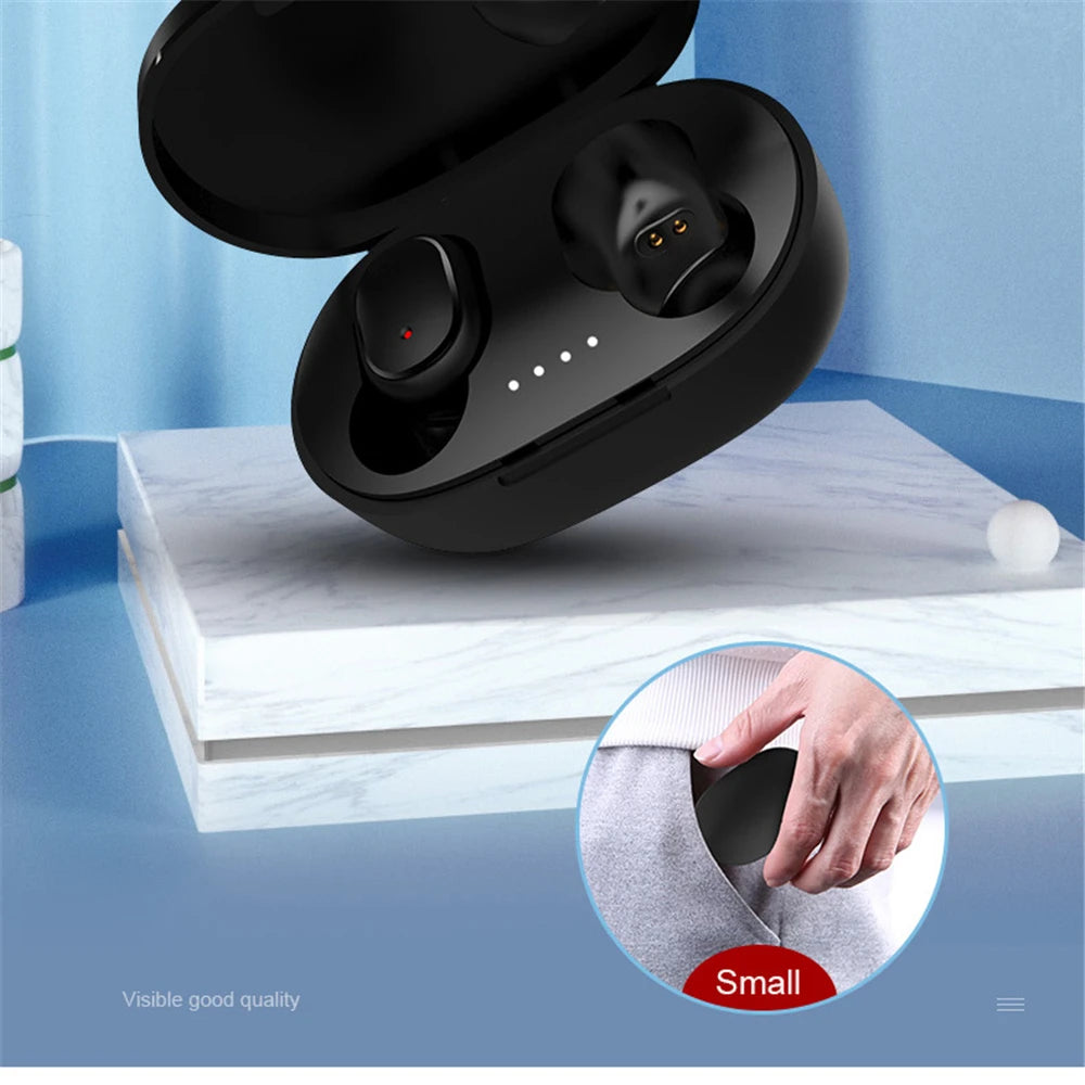 A6S Wireless Bluetooth Earphones, Bluetooth 5.0 Stereo Audio with Touch Control and Five Color Options for Compatible Phone Music and Everyday Calls