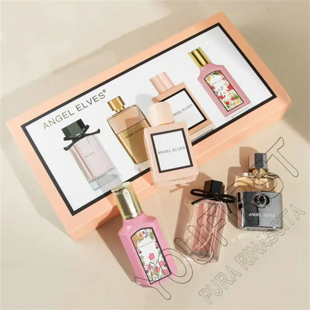 Four-Piece Floral Perfume Set for Women with Listed 30ml Spray Bottles, 120ml Total and Gift Box Reference for Everyday Fragrance and Special Occasions