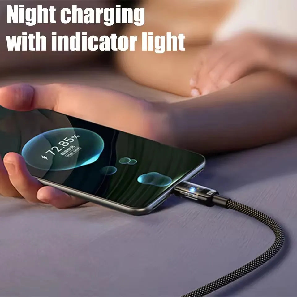 LED Display USB-C Charging Cable with Nylon Exterior, Dual Type C or USB Type C Options in 0.25m to 2m Lengths for Compatible Devices, Listed 240W Reference