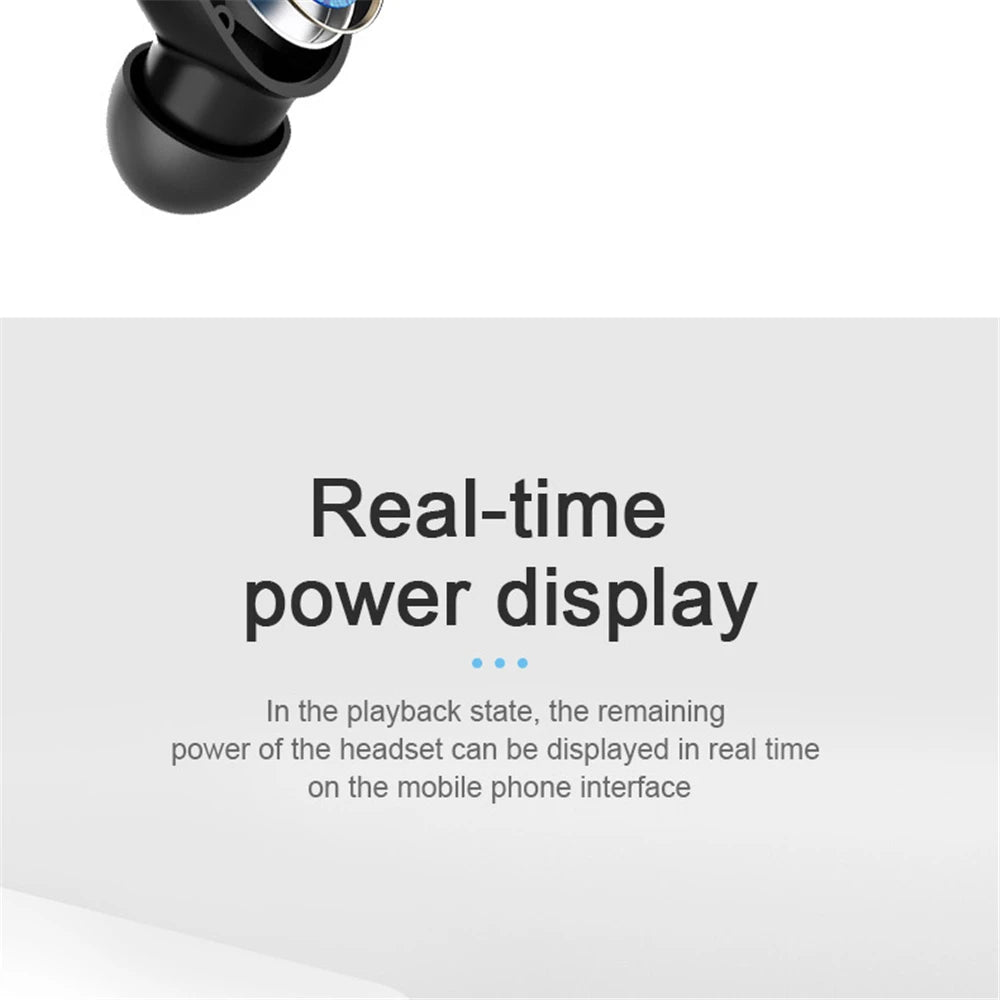 A6S Wireless Bluetooth Earphones, Bluetooth 5.0 Stereo Audio with Touch Control and Five Color Options for Compatible Phone Music and Everyday Calls