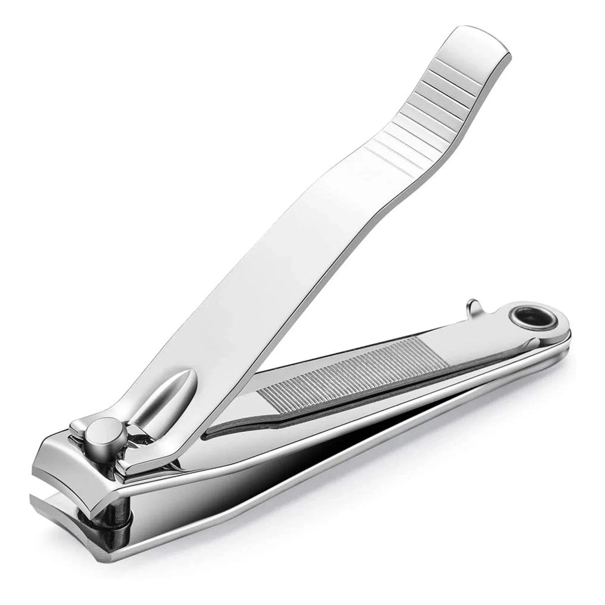 Stainless Steel Nail Clippers with Curved Cutting Edges and Keyhole Ends, One Large Clipper or Large and Small Two-Piece Options for Everyday Nail Grooming