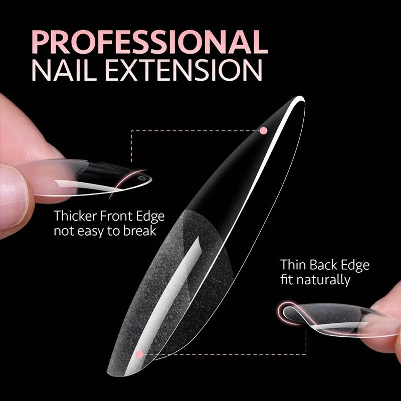 120-Piece Full Cover Nail Tips with Nine Selectable Style Labels, False Nail Extension Tips for Adult DIY Manicure Planning, Nail Art Practice and Custom Looks