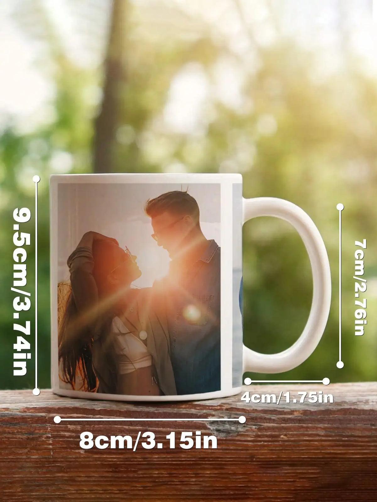 Custom Photo Coffee Mug in Ceramic with 2 or 3 Picture Options, Single 11oz Keepsake Cup for Mother's Day, Anniversary and Housewarming Gifts