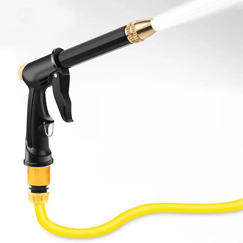Car Wash Hose Nozzle with ABS Shell and Aluminum Alloy Gun, Black Single, 3pcs, 5pcs or Water Gun Set Options for Vehicle Rinsing and Garden Watering