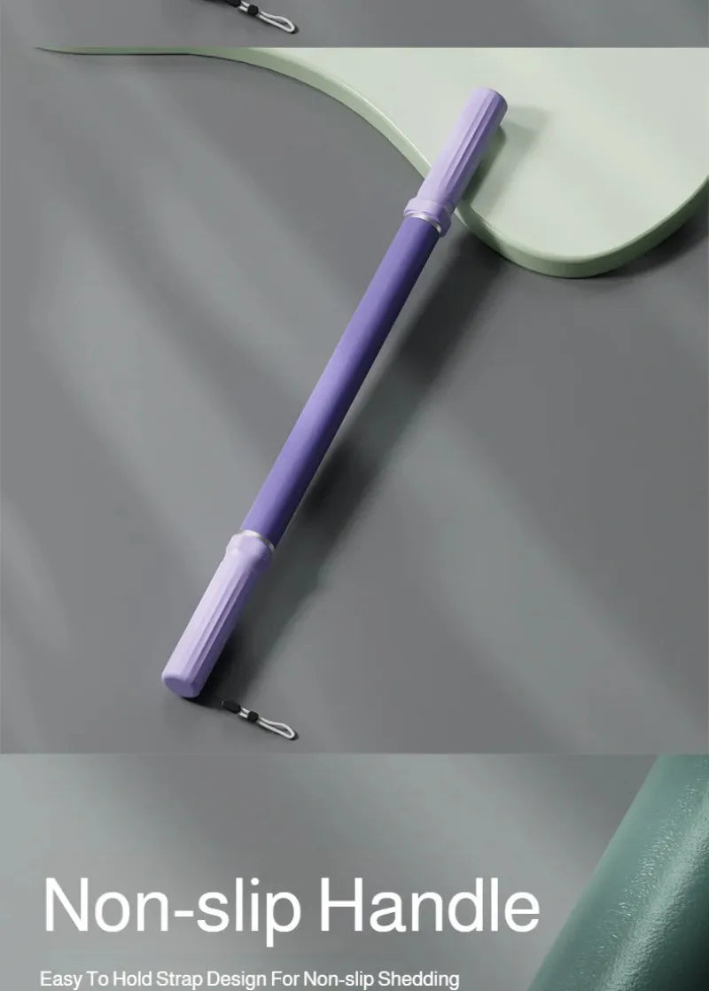 Extra Long Massage Stick for Yoga and Fitness Routines, Body Massage Tool with Back and Leg Stretching References for At-Home Relaxation
