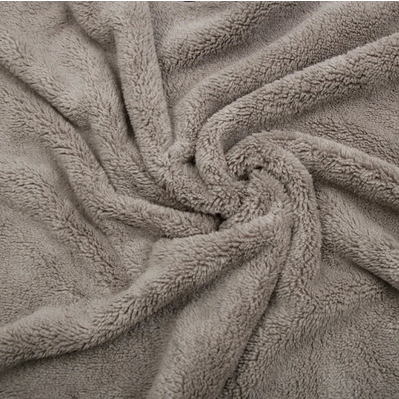 Car Drying Microfiber Towel 60 x 40cm, Single Absorbent Polyester Cleaning Cloth with Double-Sided Coral Fleece Texture for Auto Detailing and Window Care