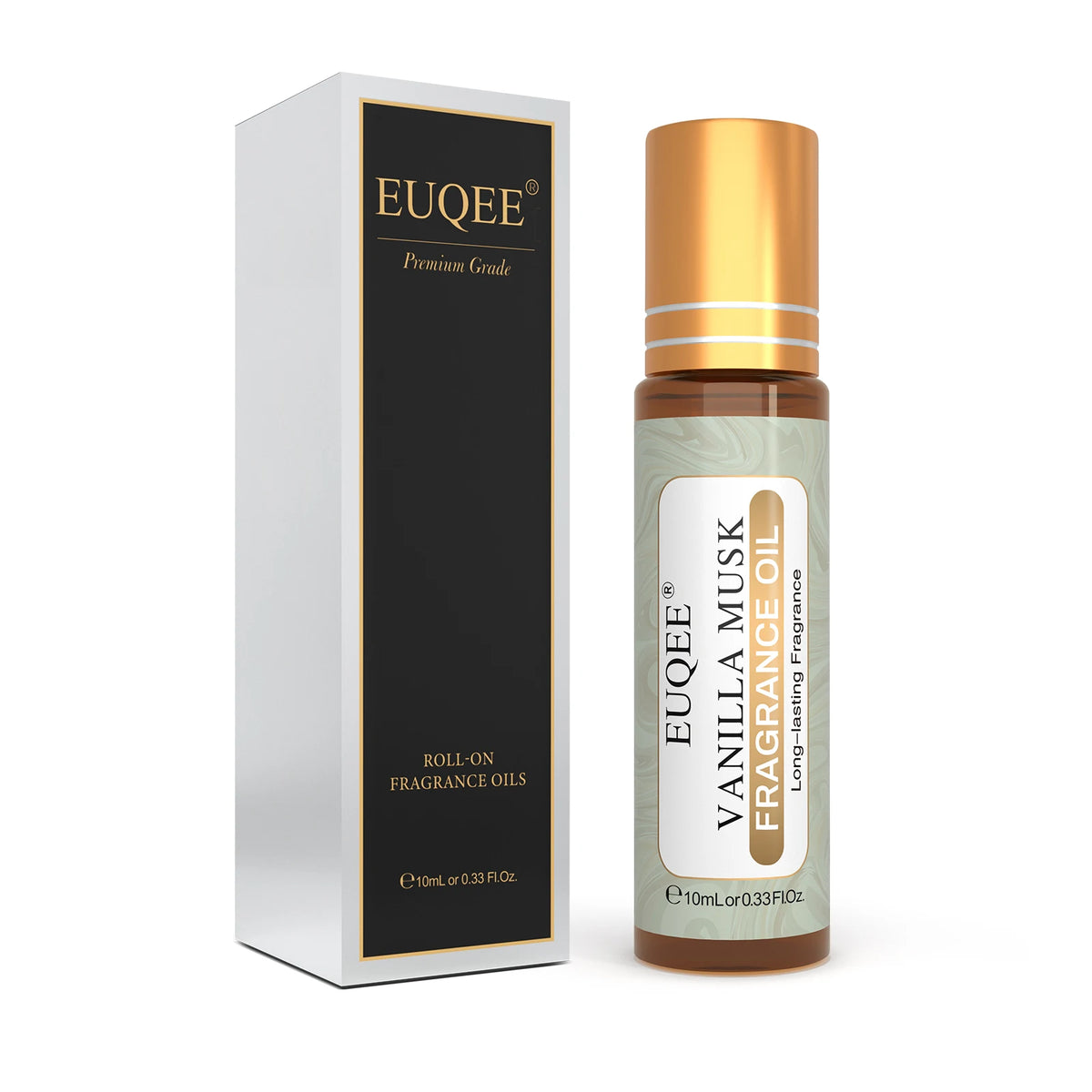 EUQEE Fragrance Oil 10ml with Gift Box, Single Scent Bottle in 36 Options Including Clean Cotton, White Musk, Strawberry, Mango and Coconut Vanilla