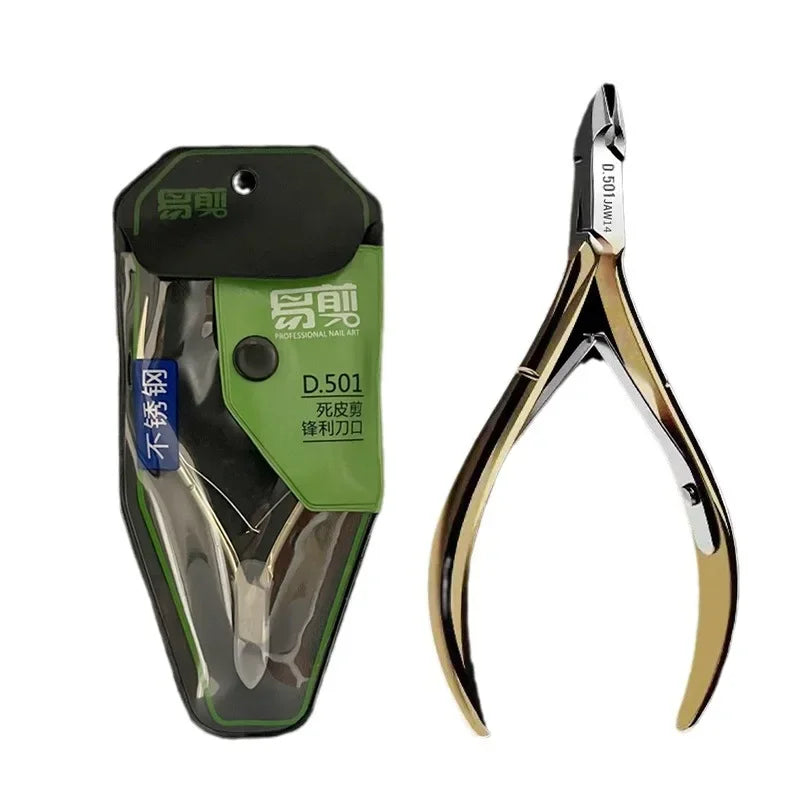 Stainless Steel Cuticle Nipper for Adult Manicure and Pedicure Routines, D501 Manual Trimming Pliers for Everyday Personal Nail-Care Toolkits