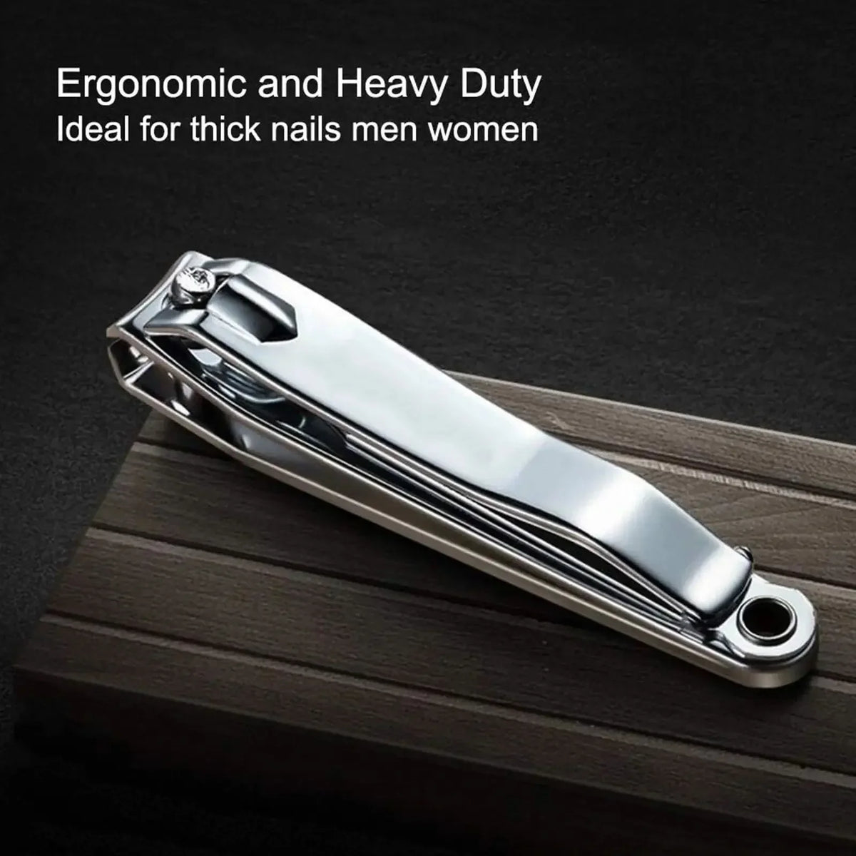 Stainless Steel Nail Clippers with Curved Cutting Edges and Keyhole Ends, One Large Clipper or Large and Small Two-Piece Options for Everyday Nail Grooming