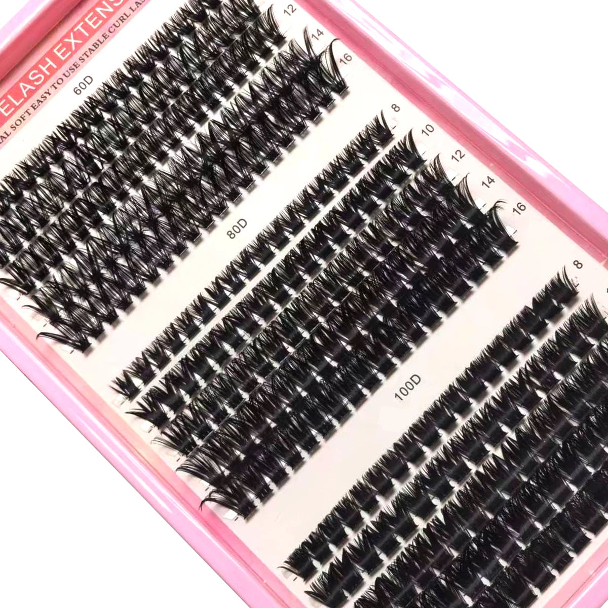 Multi-Row Lash Clusters and Spikes with Manga Style Options, 14, 15, 16 and 30-Row Labels Across 22 Selections for Adult Creative Eye Makeup Looks