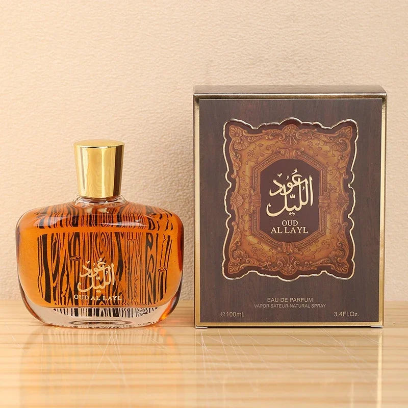 Woody Men's Eau de Toilette with Listed Musk, Oud and Cedarwood Notes, Arabian-Style Perfume in 50ml and 100ml Options for Daily Wear and Gifts
