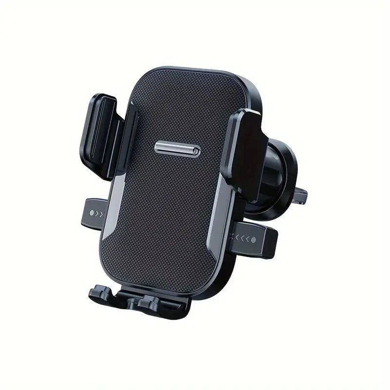 Air Vent Car Phone Holder, Black Foldable and Rotatable Mounting Bracket for Compatible Smartphones, In-Car Navigation Screen Positioning Accessory