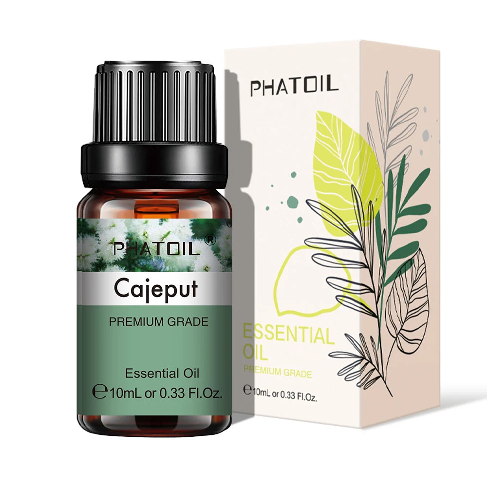 10ml Aroma Oil by PHATOIL for Compatible Diffusers and Home Fragrance, Amber Bottle with Lavender, Eucalyptus, Vanilla, Peppermint and Other Scent Options