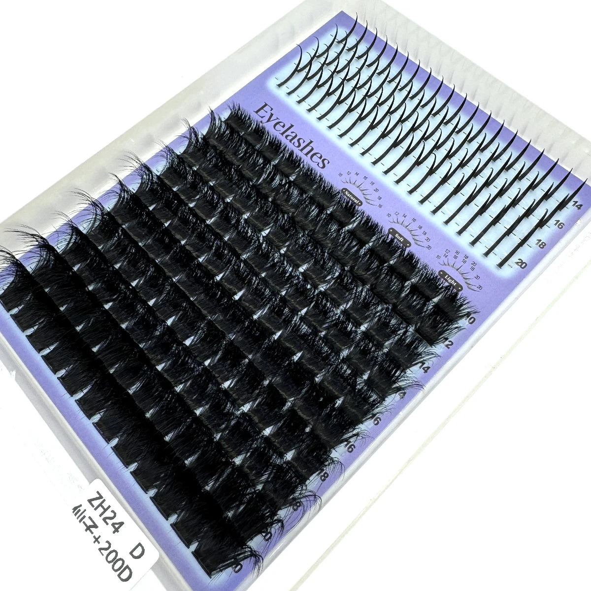 Multi-Row Lash Clusters and Spikes with Manga Style Options, 14, 15, 16 and 30-Row Labels Across 22 Selections for Adult Creative Eye Makeup Looks