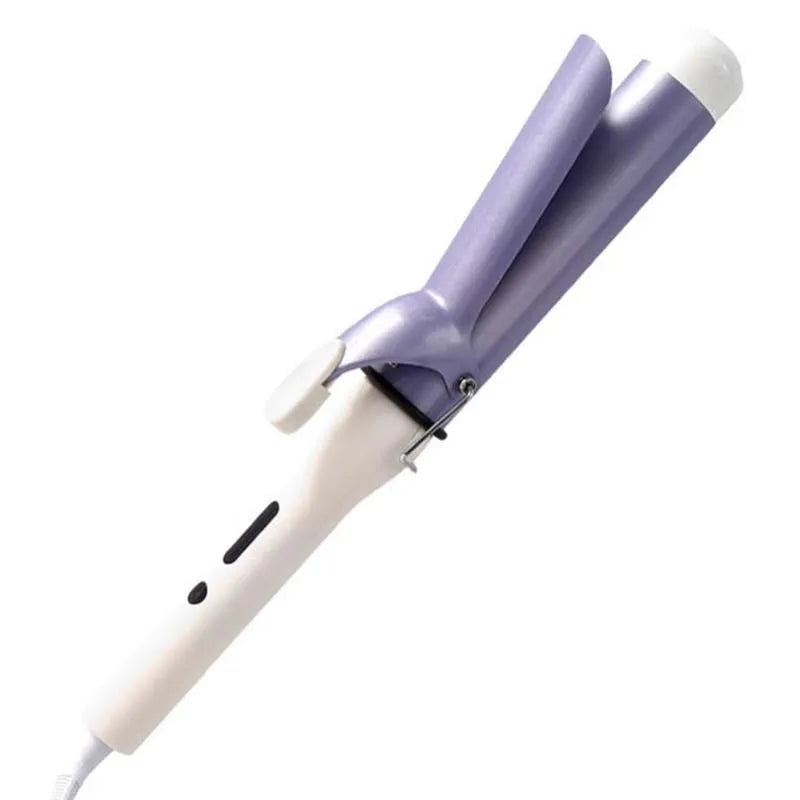 40mm Large Barrel Curling Iron with Tourmaline Ceramic Heating, Five Temperature Settings and Purple Finish for Loose Curl Styling, US Plug Option