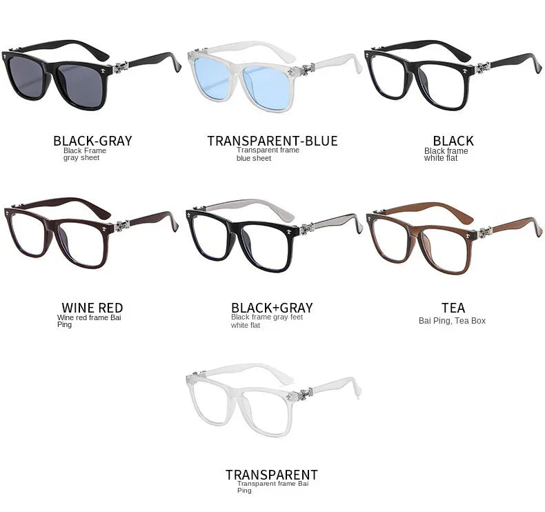 Square Eyeglass Frames for Women and Men with Vintage-Inspired Styling, Seven Coded Fashion Eyewear Options for Everyday Wardrobe and Outfit Coordination
