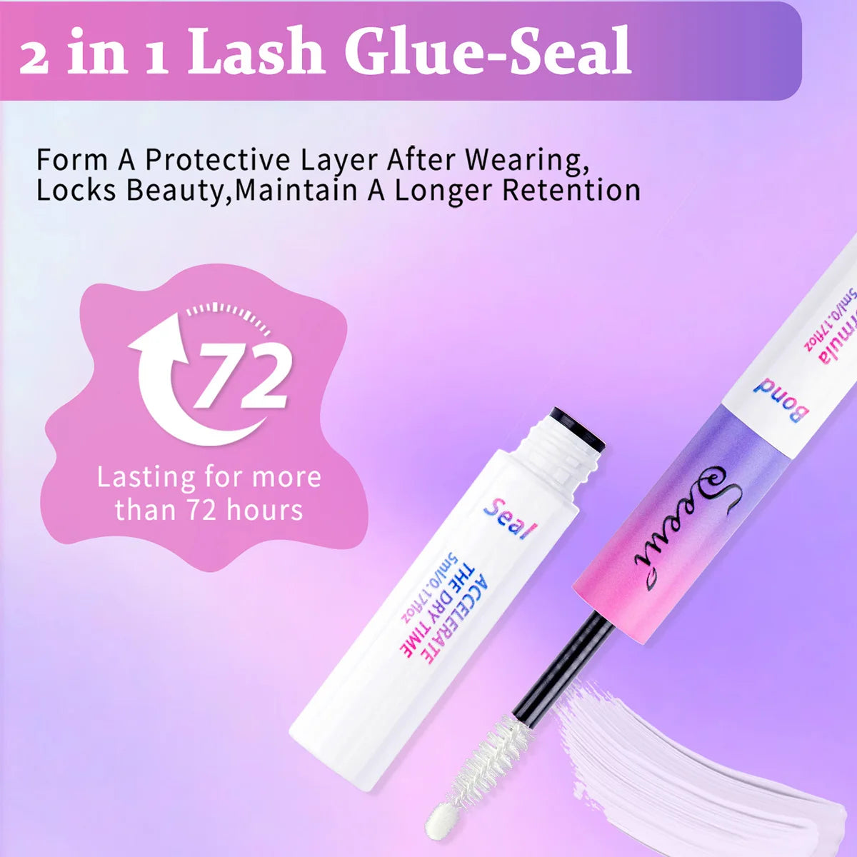 Eyelash Cluster Glue and Seal with Lash Glue, With Tweezers, SET and 3pcs Option Labels for Adult False Lash Application and Everyday Beauty Routines