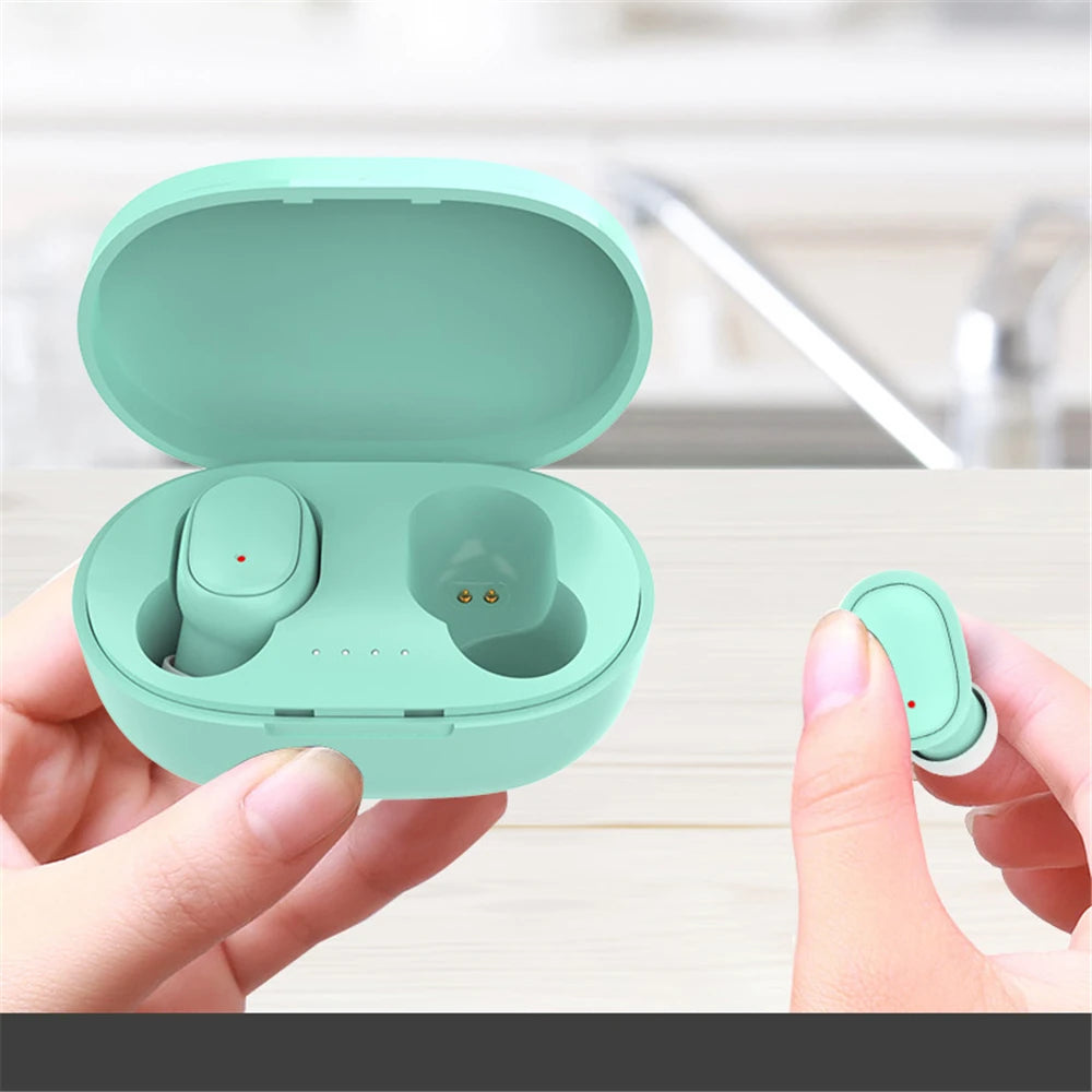 A6S Wireless Bluetooth Earphones, Bluetooth 5.0 Stereo Audio with Touch Control and Five Color Options for Compatible Phone Music and Everyday Calls