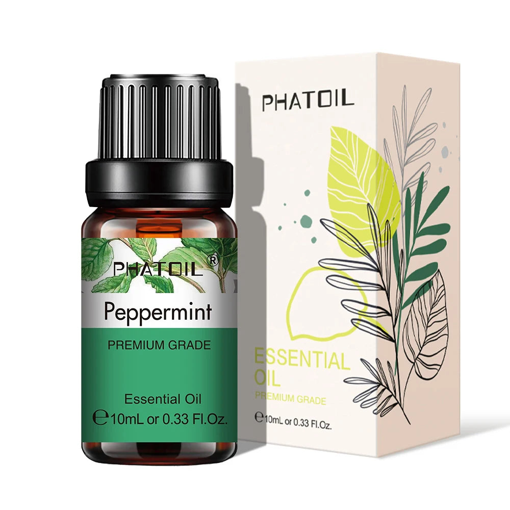 10ml Aroma Oil by PHATOIL for Compatible Diffusers and Home Fragrance, Amber Bottle with Lavender, Eucalyptus, Vanilla, Peppermint and Other Scent Options