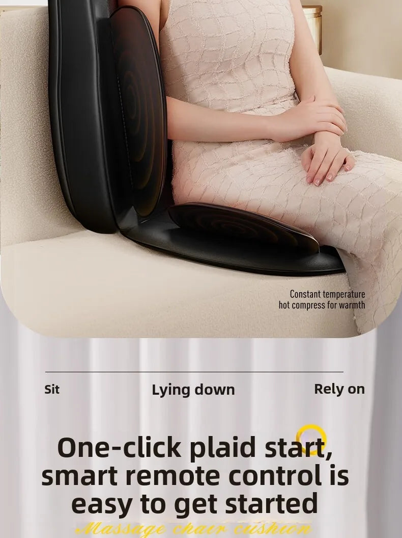 JAIYORL Electric Massage Seat Cushion with Vibration and Kneading References, Four Upgrade Model Labels and US, EU, UK or AU Plug Options