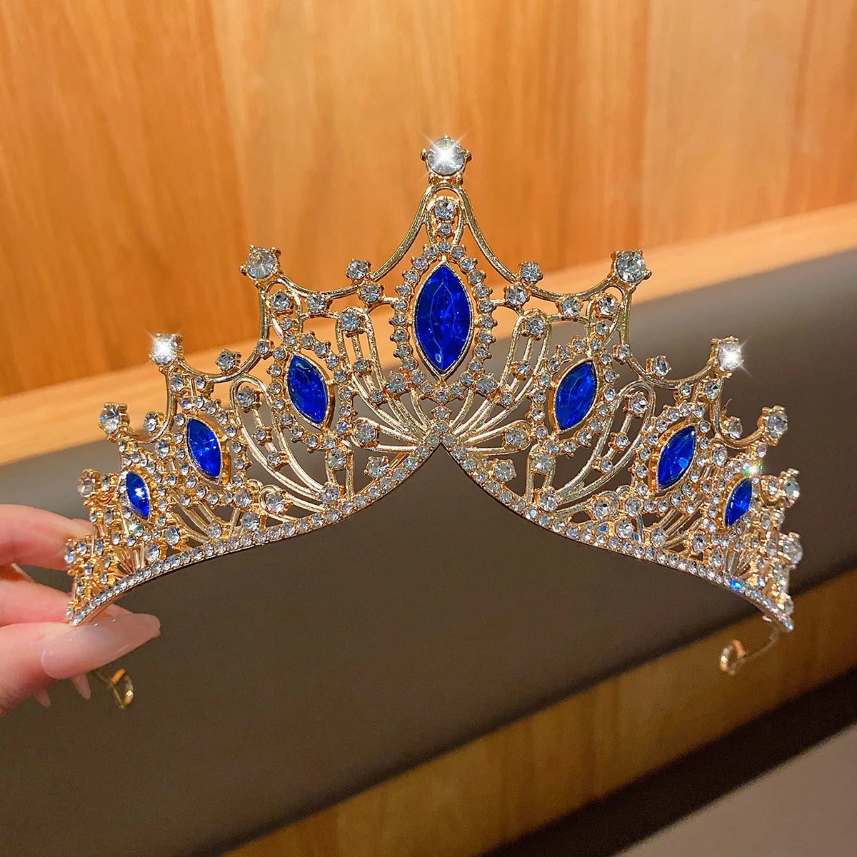 Birthday Crown Headband, Single-Piece Large Crown Hair Accessory with Eleven Style Options for Party Outfits, Celebration Photos and Stage Performances