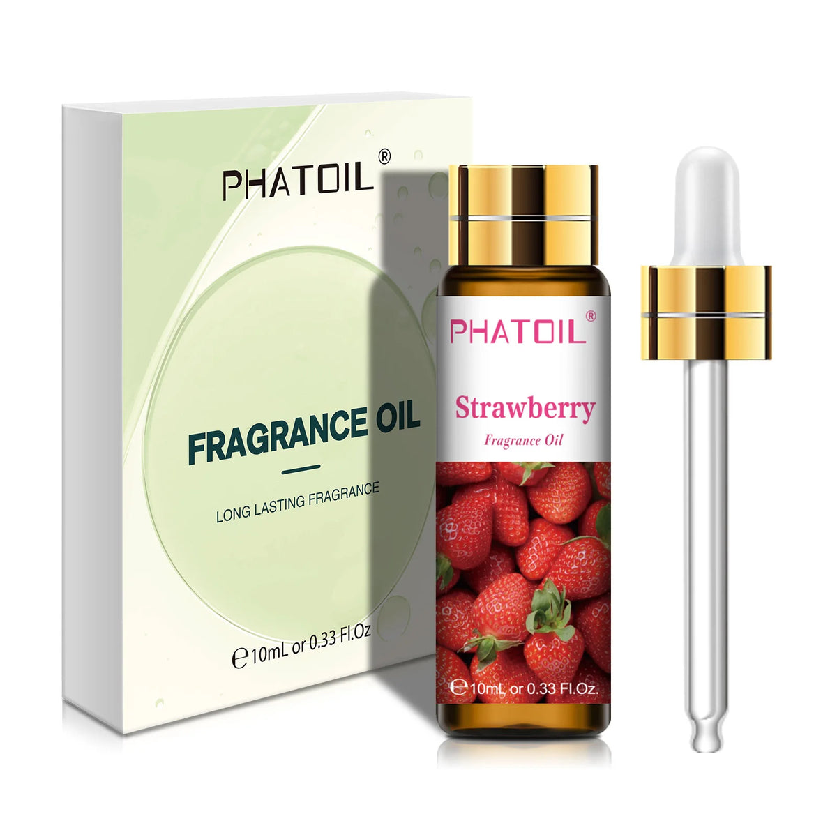 Fruit Fragrance Oil by PHATOIL, 10ml Single Scent Selection Including Strawberry, Peach, Mango, Coconut Vanilla and Fresh Linen for Home Fragrance