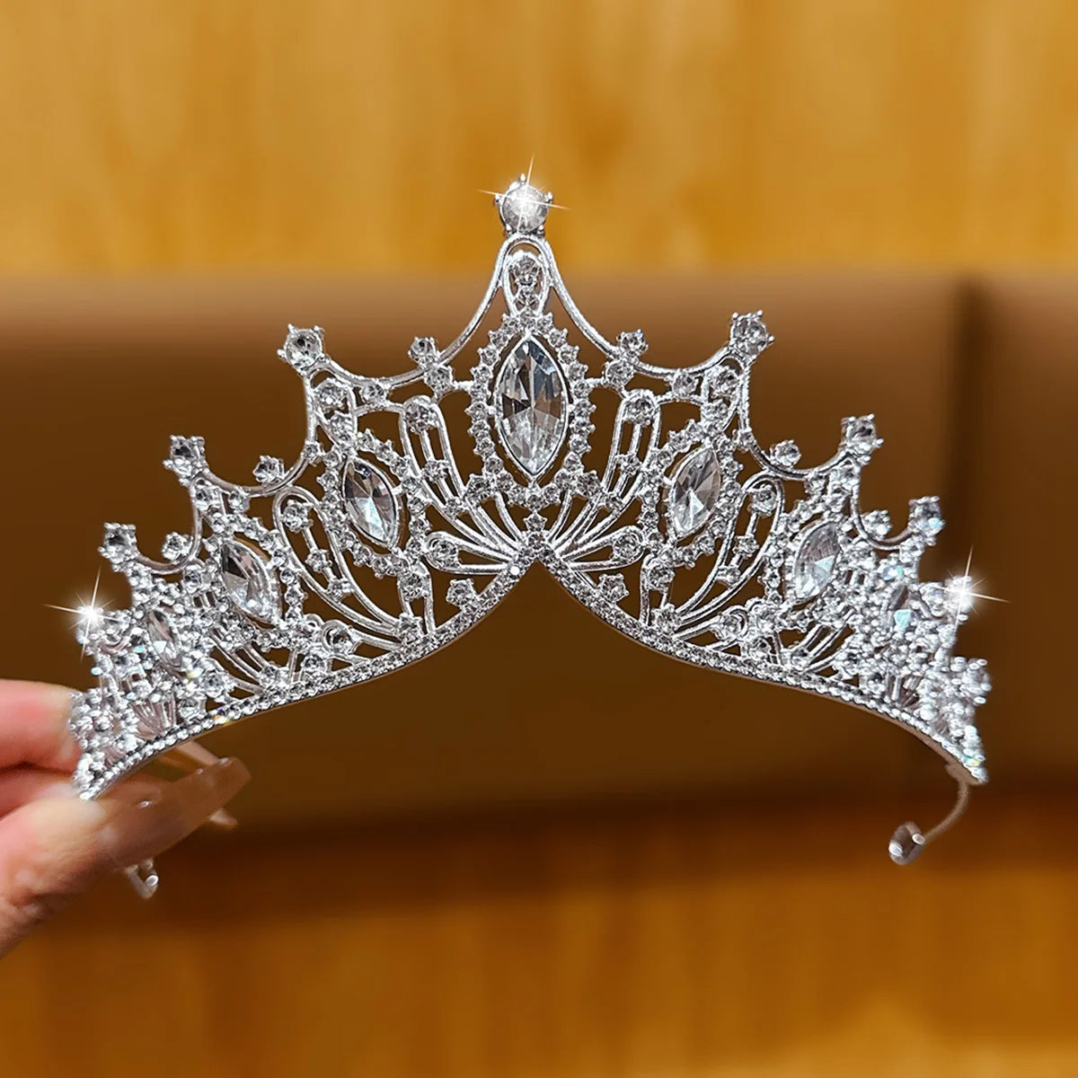 Birthday Crown Headband, Single-Piece Large Crown Hair Accessory with Eleven Style Options for Party Outfits, Celebration Photos and Stage Performances